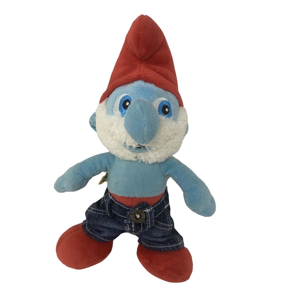 Build A Bear Plush 10" Papa Smurf in Jeans Movie Soft Stuffed Toy Doll 2011